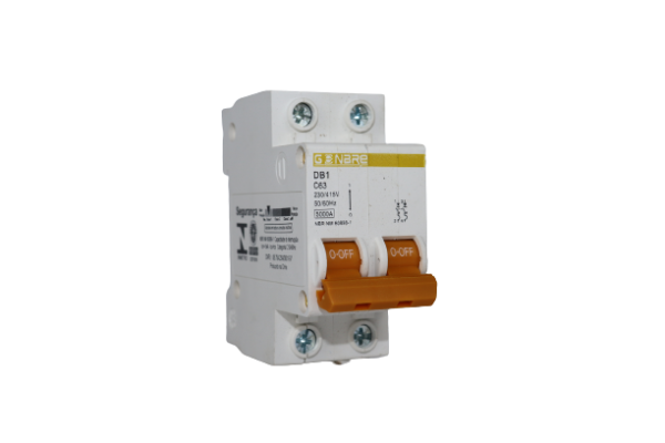 Disjuntor Bipolar 63A Curva C - Gonbre